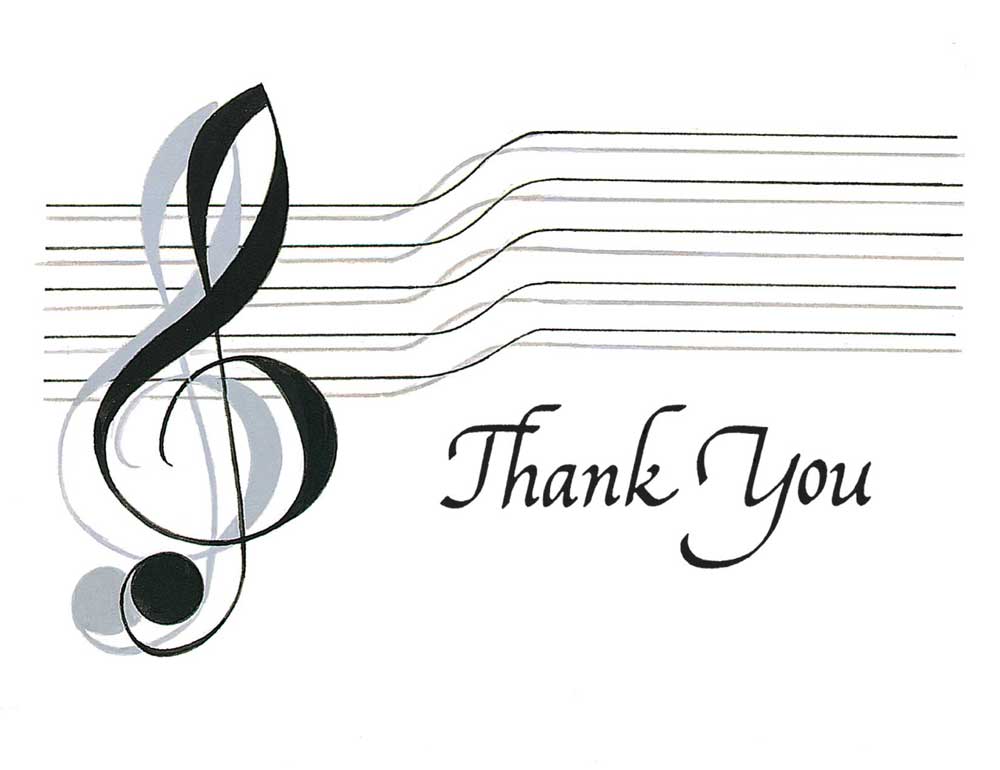 Free Printable Music Thank You Cards